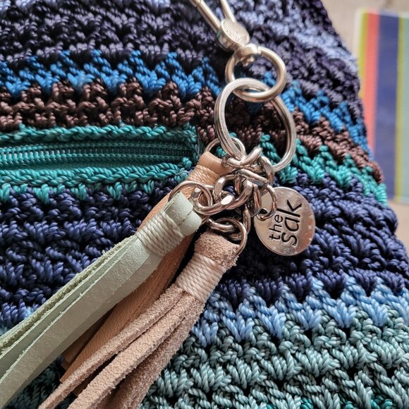 The SAK Blue Neptune Blue Stripe Casual Classics Tote Bag - Picture 5 of 6